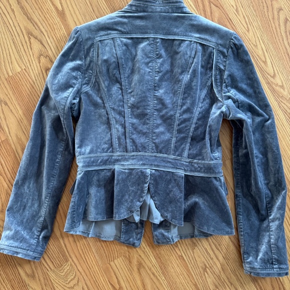WHBM Gray Crushed Velvet Jacket - Picture 2 of 12